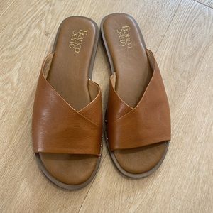 Franco Sarto brown slides